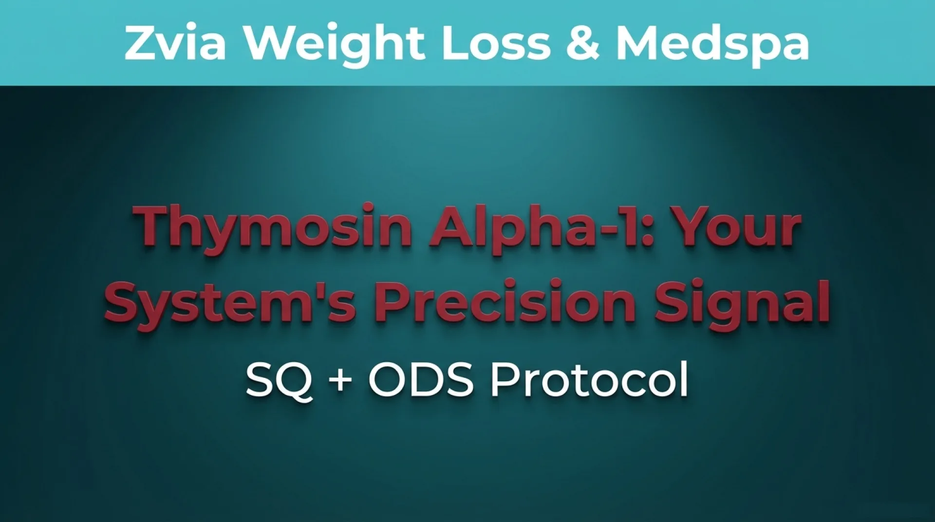 Thymosin Alpha-1 Protocol Guide — slide 1 of 13